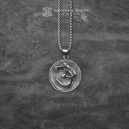 Mens 925 Silver Ohm Necklace