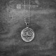 Men's 925 silver Medusa Head Coin pendant necklace
