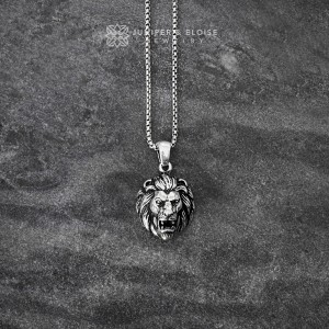 925 Silver Lion pendant necklace for Men