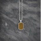 Men's 925 silver Tiger Eye Stone Pendant