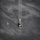 Men's 925 Silver Faceted Zircon Pendant