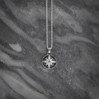 Mens North Star Pendant Necklace