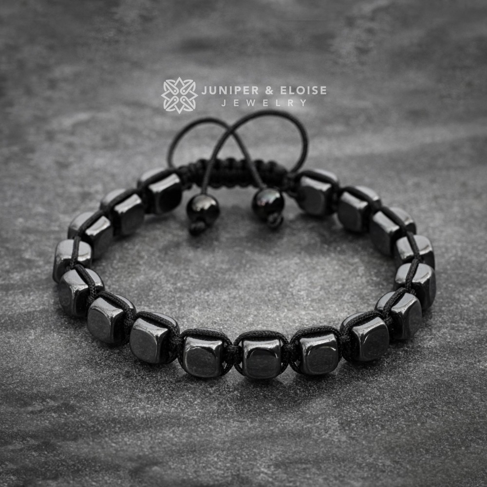 Hematite Cube Bracelet