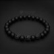 Matte Black Onyx and Zircon Bracelet For Men