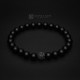 Matte Onyx and Black Zircon Spacer Bracelet For Men